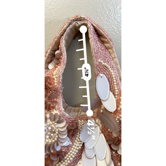 NWT Handcrafted in India pink beaded bag. - Picture 9 of 10